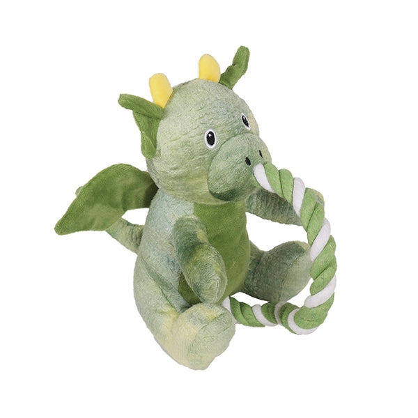 Super Tough Plush – Green Rope Dragon