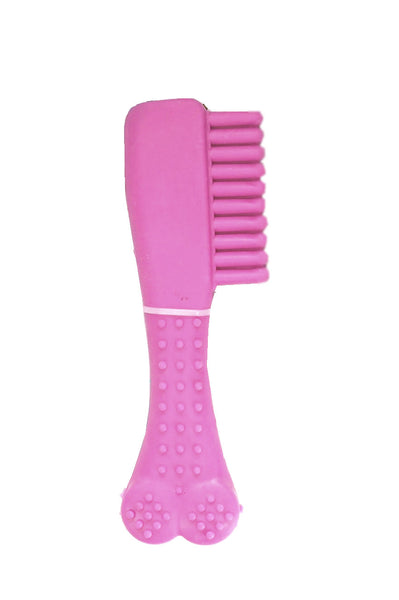 Crufts Puppy Teething Toothbrush Toy in pink