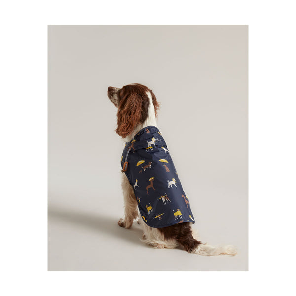 Rear view of dog wearing Joules Water Resistant Dog Coat