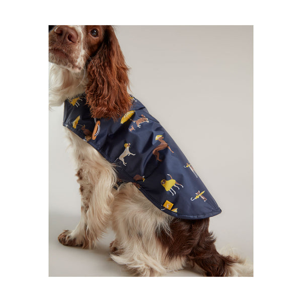 Dog sitting wearing Joules Water Resistant Dog Coat