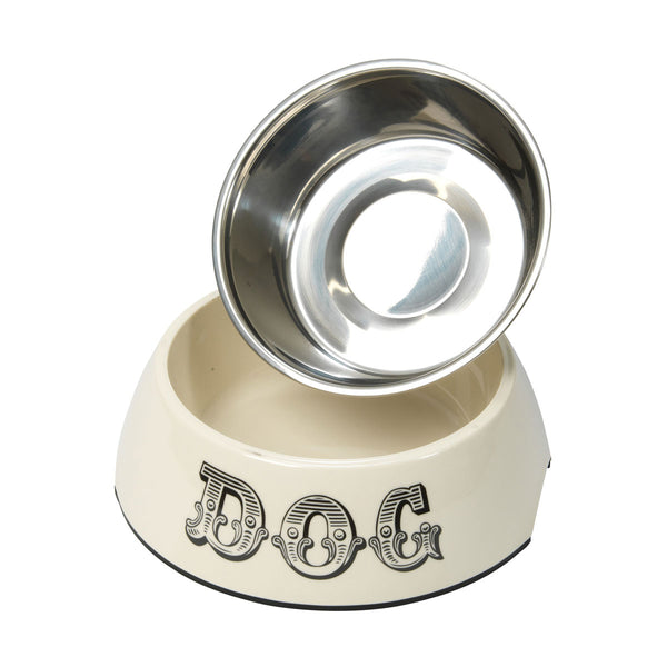 House of Paws Melamine Dog Bowl with stainless steel insert