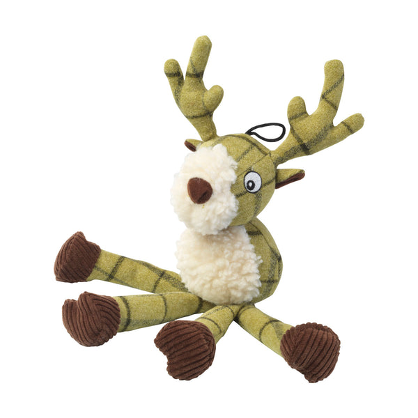 House of Paws Tweed Plush Long Legs Toy - Stag