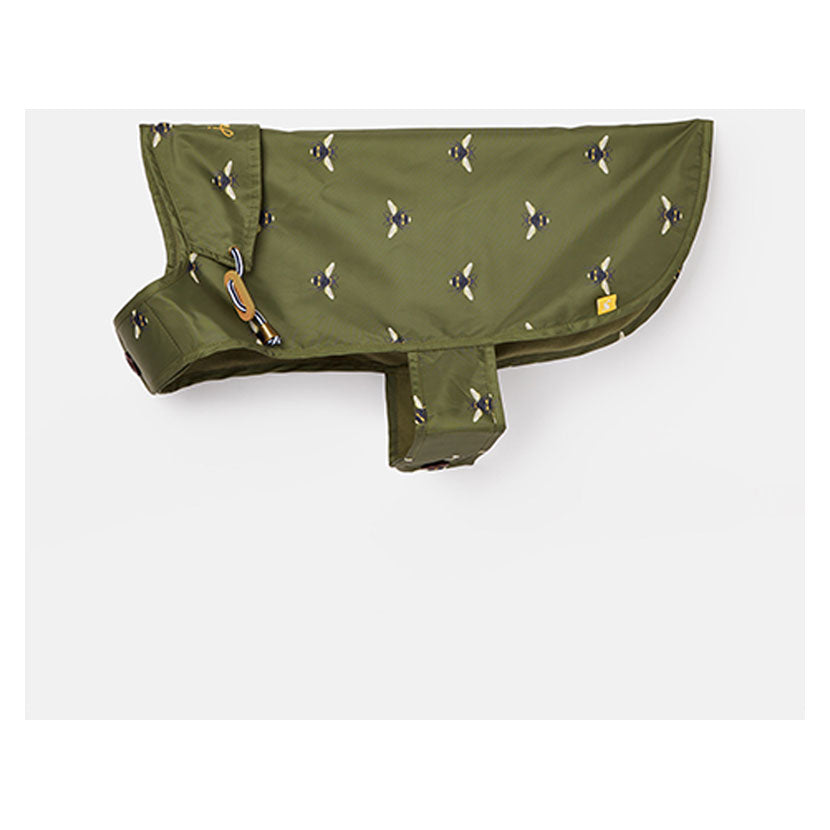 Side view of Joules Raincoat in olive