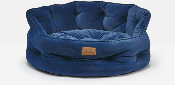 Joules Chesterfield Pet Bed in Navy