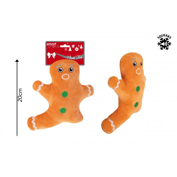 Missing Leg Gingerbread Man - Plush Dog Toy