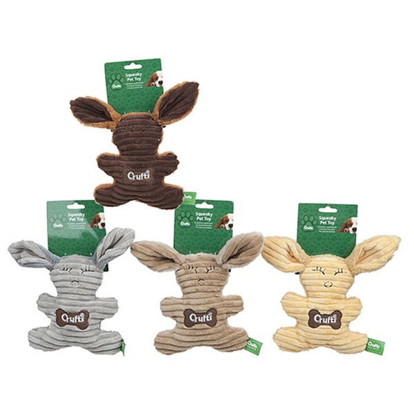 Crufts Squeaky Rabbit - Beige