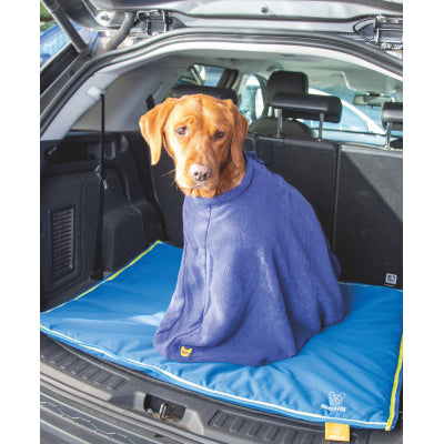Dog wearing Digby & Fox Dog Towel Bag