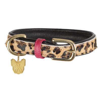 Digby & Fox Cow Hair Dog Collar - Leopard